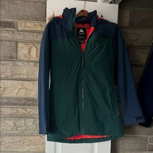 Burton Dark Green and Navy Ski Jacket